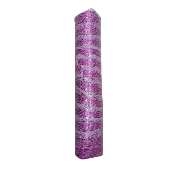 Malla Navideña Morado Brillante Con Blanco