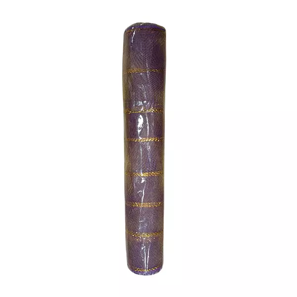 Malla Navideña Morado Oscuro Con Dorado
