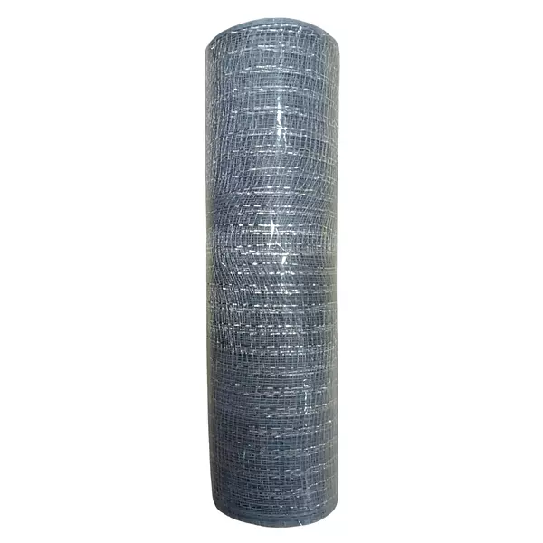 Malla Navideña Gris Con Plateado