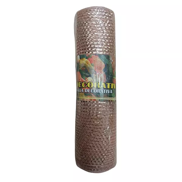 Malla Navideña Oro Rosa